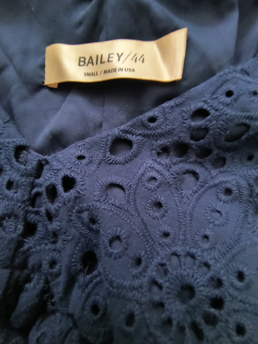 NWT Bailey 44 Navy Eyelet Maxi Dress - Picture 8 of 8